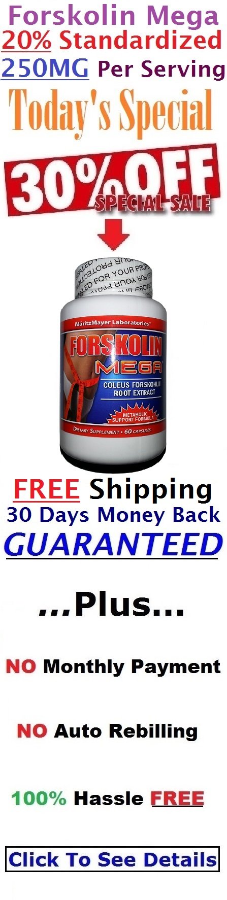 Fds New Forskolin Super All Natural 100 Pure Max Strength Weight Loss